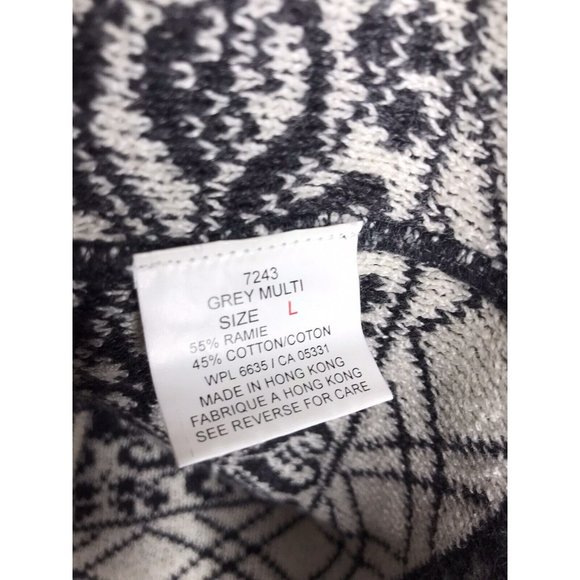 Vintage Woolrich Cardigan Sweater Women's Large Nordic Fair Isle Metal Clasps - Picture 7 of 10